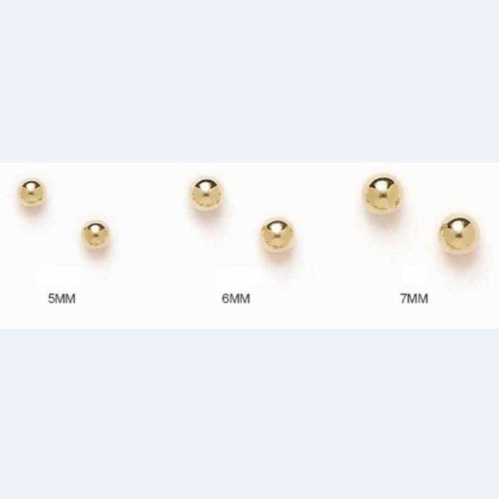 Authentic 14kt Solid Yellow Gold Stud Earrings Po… - image 7